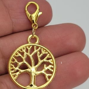 Clip On Tree Of Life charms gold planner charms bracelet charms Zipper pull